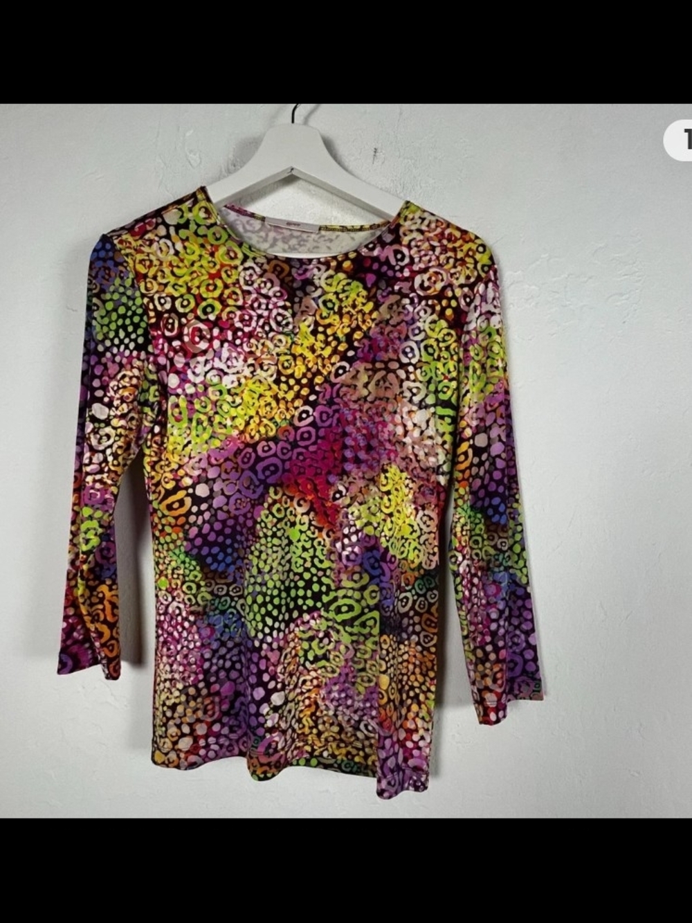 Leggiadro Multicolor Long-Sleeve Abstract Print Top